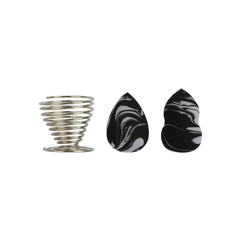 Set-de-esponjas-de-maquillaje-marmoleado-con-soporte-met-lico-black-white-series-Miniso-1-18401