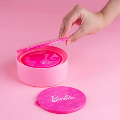 Taper de almacenamiento de alimentos barbie collection 3 piezas rosas -  Barbie