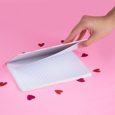 Libretas y cuadernos a5 pu de tapa dura 50 hojas 14.8cm serie pink romance -  Miniso