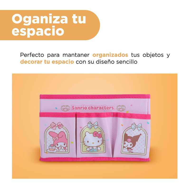 Organizador-de-tela-sanrio-collection-con-3-bolsillos-laterales-rosa-Sanrio-4-17507