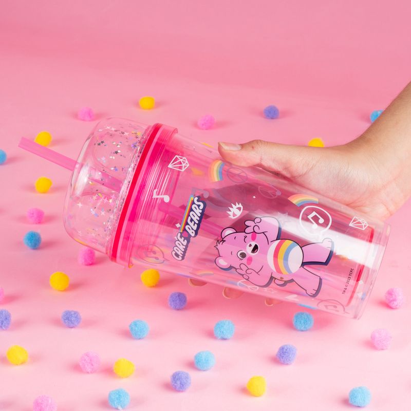 Vaso-de-pl-stico-colecci-n-care-bears-de-doble-pared-con-sorbete-480-ml-rosa-Care-Bears-2-17519