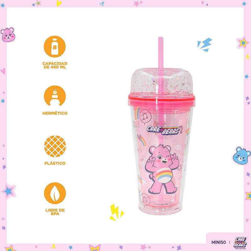 Vaso-de-pl-stico-colecci-n-care-bears-de-doble-pared-con-sorbete-480-ml-rosa-Care-Bears-3-17519