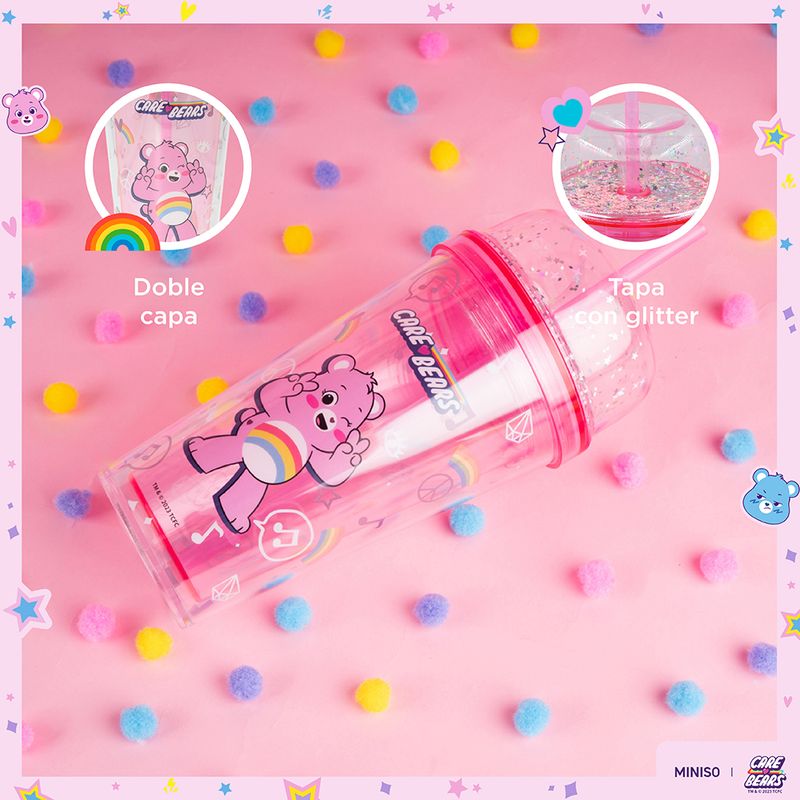 Vaso-de-pl-stico-colecci-n-care-bears-de-doble-pared-con-sorbete-480-ml-rosa-Care-Bears-5-17519