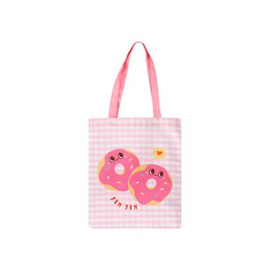 Bolso de compras miniso happy foods donas rosa -  Happy Foods