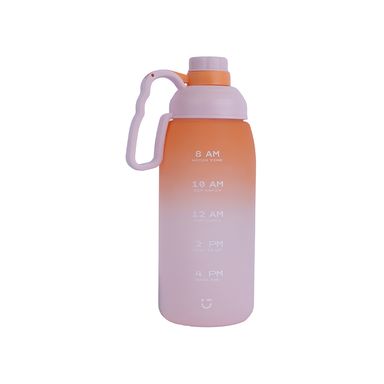 Tomatodo de plástico con asa de la serie gradient 1800 ml naranja y blanco -  Miniso