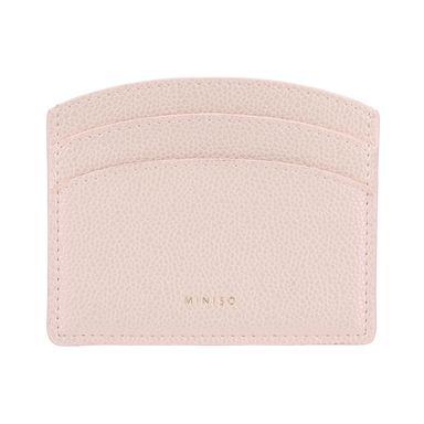 Tarjetero con textura aperlada miniso rosa -  Miniso