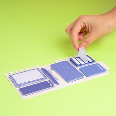 Post it set 6x30 hojas serie navy blue -  Navy Blue