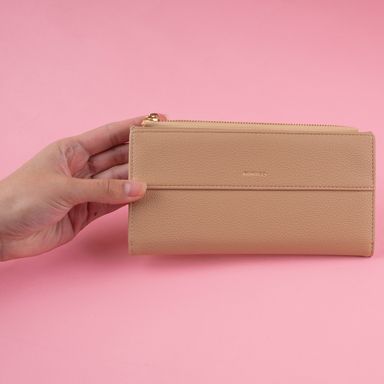 Cartera para mujer miniso sencilla y clasica beige -  Miniso
