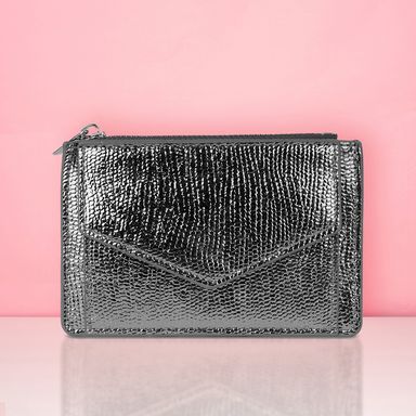 Monedero miniso metalizado gris -  Miniso
