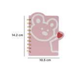 Libretas-y-cuadernos-encuadernaci-n-de-alambre-oso-lindo-50-hojas-10-5cm-serie-pink-romance-Miniso-5-18456