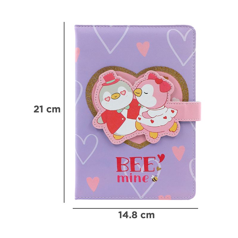 Libreta-romance-rosa-a5-pu-tapa-dura-50-hojas-ping-ino-morado-14-8cmx21cm-serie-mini-family-Mini-Family-Series-5-18462