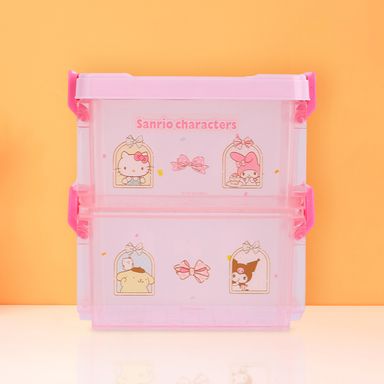 Organizador de plástico de personajes de sanrio de doble capa rosa -  Sanrio