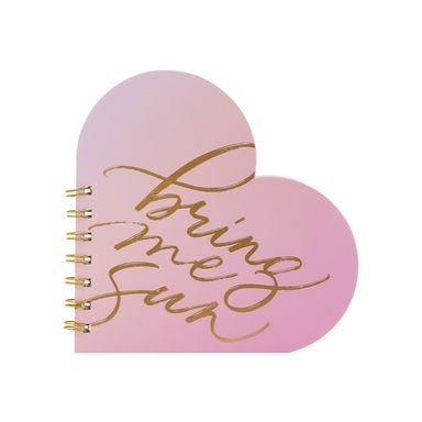 Libretas y cuadernos con alambre en forma de corazón 50 hojas 18cm serie pink romance -  Miniso