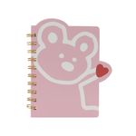 Libretas-y-cuadernos-encuadernaci-n-de-alambre-oso-lindo-50-hojas-10-5cm-serie-pink-romance-Miniso-1-18456