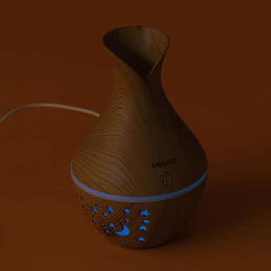 Humidificador star moon rgb aromaterapia madera miniso -  Miniso