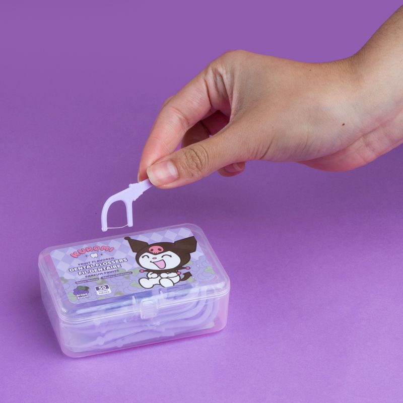 Hilo-dental-sabor-fruta-kuromi-50-unidades-Sanrio-2-18164