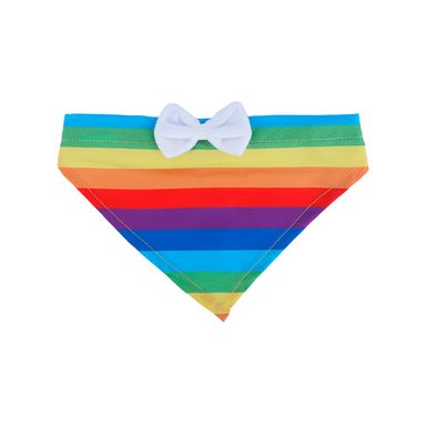 Accesorios para mascotas bandana hebilla rainbow series bowknot rainbow strips 30cm x 16cm -  Miniso