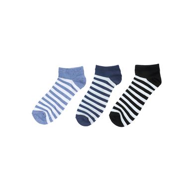 Medias para hombre de rayas clasicos de tonos de azul miniso 3 pares -  Miniso