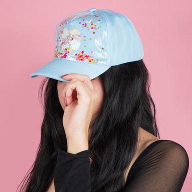 Gorra infantil baby unicornio con confetti azul -  Miniso