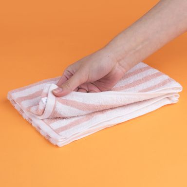 Toalla de baño de algodón puro rayas rosa -  Miniso