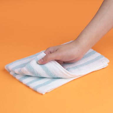 Toalla de baño de algodón puro rayas azul -  Miniso