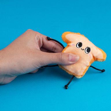 Juguetes para mascotas peluche de pan tostado 8cm x 10cm serie happy foods -  Happy Foods
