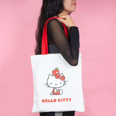 Bolso de compras sanrio hello kitty serie manzanas blanco -  Sanrio