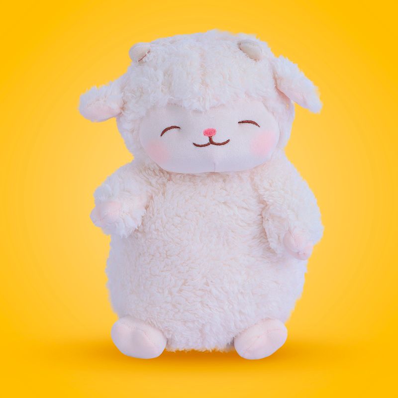 Peluche-cordero-sonriente-beige-14cm-x-16cm-x-27cm-Miniso-2-14478