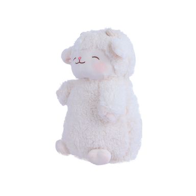 Peluche cordero sonriente beige 14cm x 16cm x 27cm -  Miniso