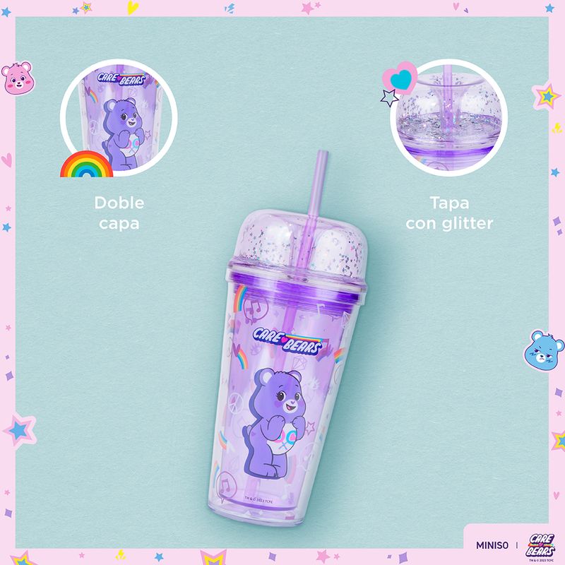 Vaso-de-pl-stico-colecci-n-care-bears-de-doble-pared-con-sorbete-480-ml-morado-Care-Bears-5-18844