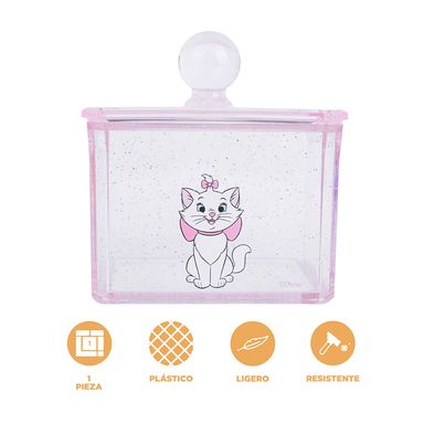 Organizador de plástico de la colección disney cat para joyas y cosméticos marie rosa -  Disney