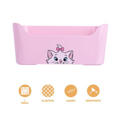 Organizador de plástico sin tapa de disney cat collection marie rosa -  Disney Cat Collection