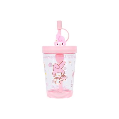 Vaso de plástico portátil con sorbete sanrio 535 ml rosa 40x31cm melody -  Sanrio