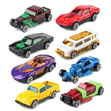 Coche de aleación retro de 1:64 paquete de 4 unidades de 11cm x 2.5cm x 24cm -  Miniso