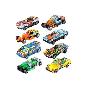 Coche terrestre de aleación 1:64 graffiti paquete de 4 11cm x 2.5cm x 24cm -  Miniso