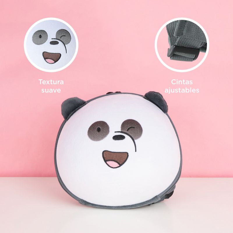 Mochila-infantil-los-osos-escandalosos-textura-suave-panda-negro-We-Bare-Bears-6-14264