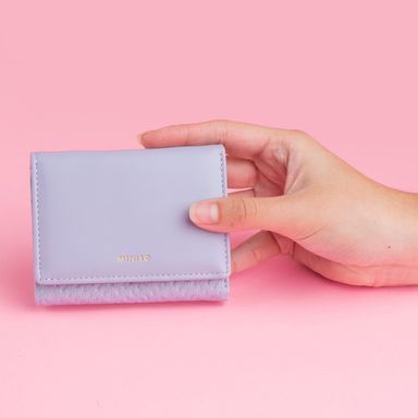 Cartera para mujer mediana miniso textura perlitas lila -  Miniso