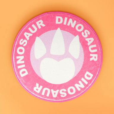 Tapete decorativo redondo de la serie dinosaurio rosa 60cm -  Serie Dinosaurios