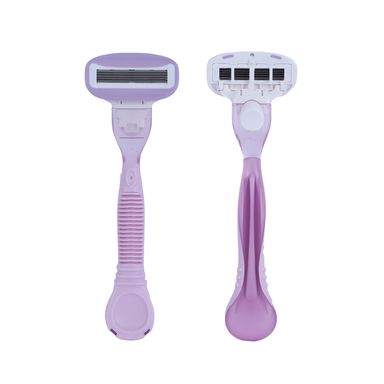 Maquinilla de afeitar de mango largo de 5 hojas para mujer púrpura -  Miniso