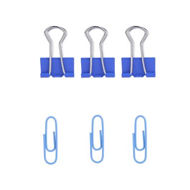 Set de escritorio set de clips de papel y clips para carpetas serie navy blue -  Navy Blue