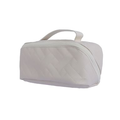 Cosmetiquera miniso acolchada con asa beige -  Miniso