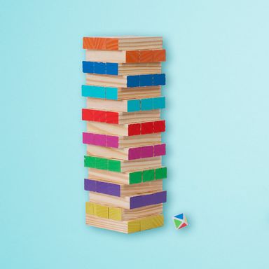 Juego de torre de tumbling de madera 48 pzas -  Miniso