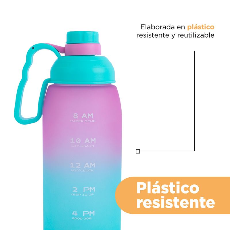 Tomatodo-de-pl-stico-con-asa-de-la-serie-gradient-1800-ml-rosa-y-verde-Miniso-7-18026