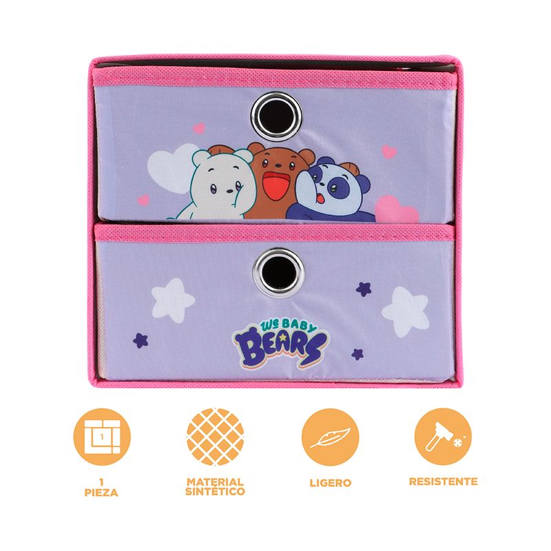 Organizador-de-tela-we-bare-bears-baby-collection-de-2-cajones-morado-We-Bare-Bears-4-18183