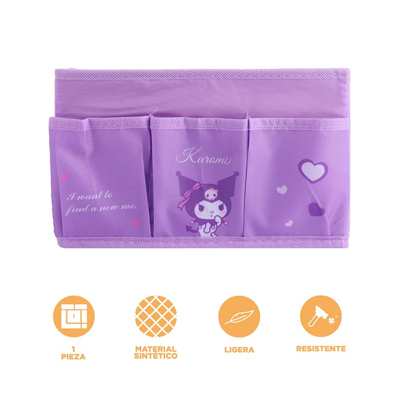 Organizador-de-tela-kuromi-con-3-bolsillos-sanrio-color-lila-Sanrio-4-18726