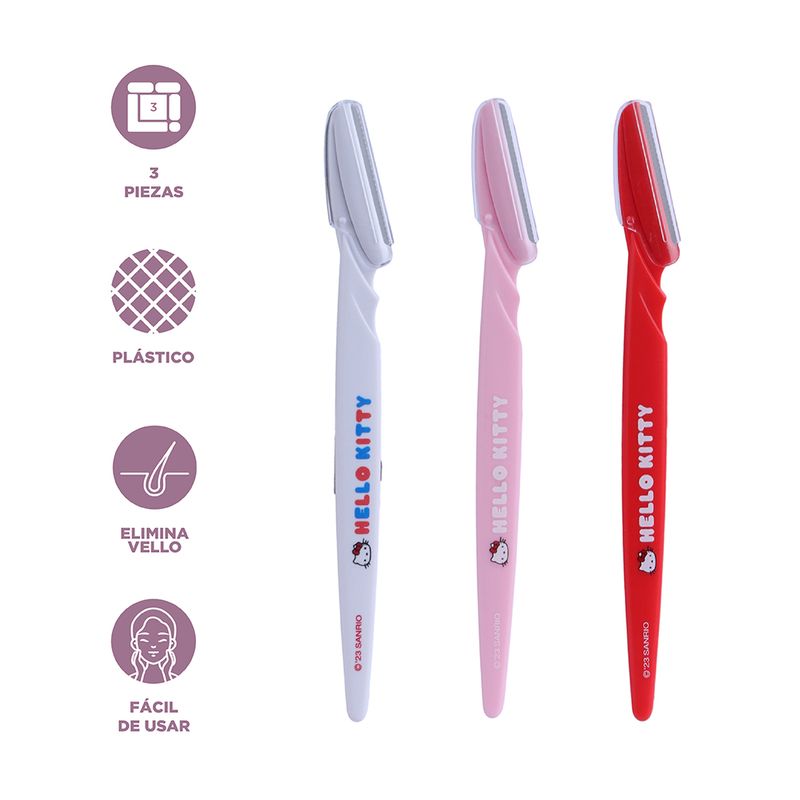 Navaja-para-depilar-cejas-3-pzas-hello-kitty-apple-collection-Sanrio-3-18729