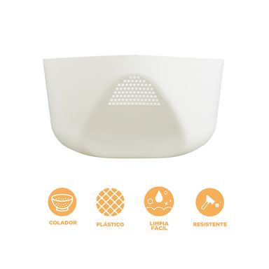 Colador de cocina de una sola capa blanco -  Miniso