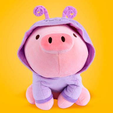 Peluche insecto cerdo mariposa 19cm x 18cm x 30.5cm serie mini family -  Mini Family