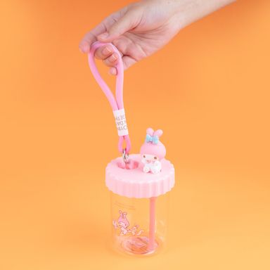 Vaso de plástico sanrio personajes con sorbete y correa 520 ml my melody rosa -  Sanrio