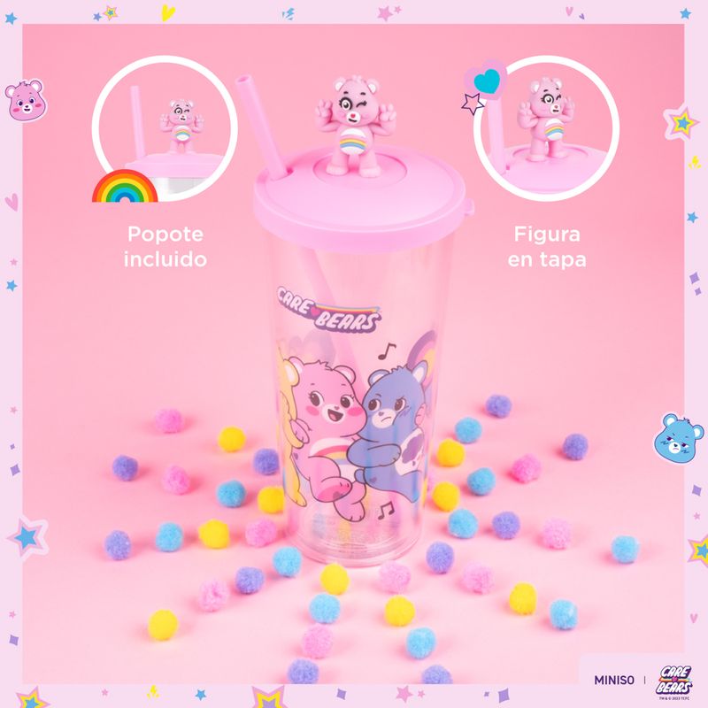 Vaso-de-pl-stico-de-la-colecci-n-care-bears-550-ml-rosa-con-sorbete-y-oso-de-pl-stico-arriba-de-tapa-Care-Bears-5-19057